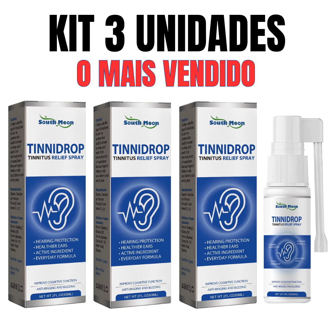 🌙 Tinnidrop Spray – Eliminador do Zumbido -  Saúde Auditiva de volta