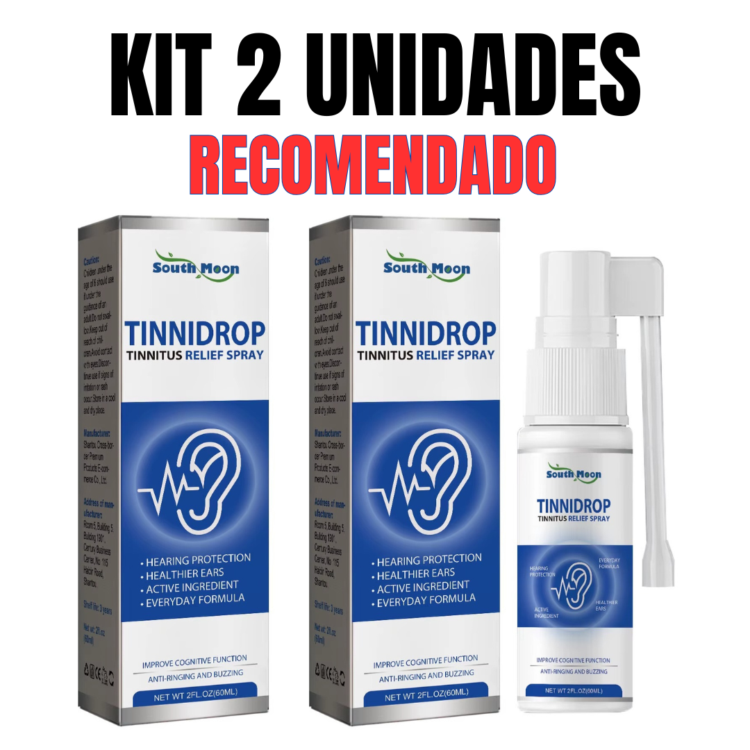 🌙 Tinnidrop Spray – Eliminador do Zumbido -  Saúde Auditiva de volta