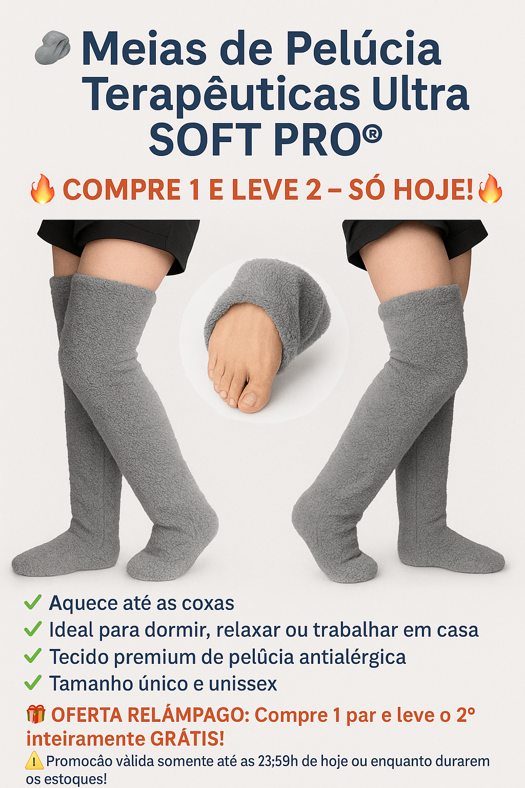 Meias udas Acima do Joelho ULTRA SOFT PRO® - Compre 1 L EVE 2