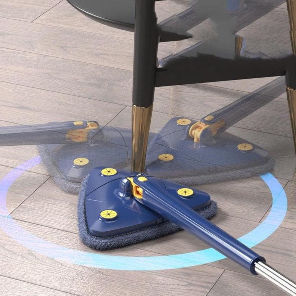 Esfregão Spin Max Go Pro Triangular Mop De Limpeza Ajustável Giratória 360°