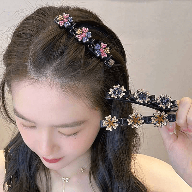 Clip Hair Cristal - Presilha Cabelo Flor de Cristal (COMPRE 1 LEVE 2) - Nannyvarie