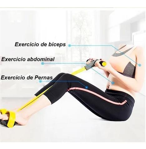 Tensor Fitness Com 4 Elásticos e Pedal - Nannyvarie