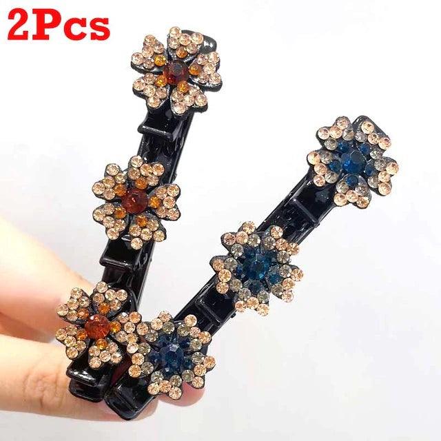 Clip Hair Cristal - Presilha Cabelo Flor de Cristal (COMPRE 1 LEVE 2) - Nannyvarie