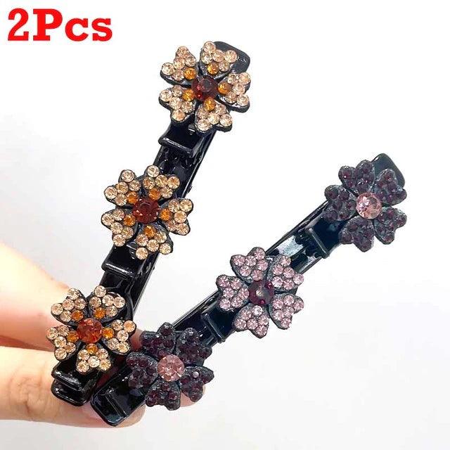 Clip Hair Cristal - Presilha Cabelo Flor de Cristal (COMPRE 1 LEVE 2) - Nannyvarie