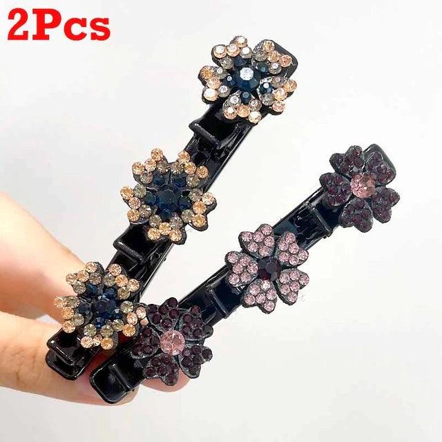 Clip Hair Cristal - Presilha Cabelo Flor de Cristal (COMPRE 1 LEVE 2) - Nannyvarie