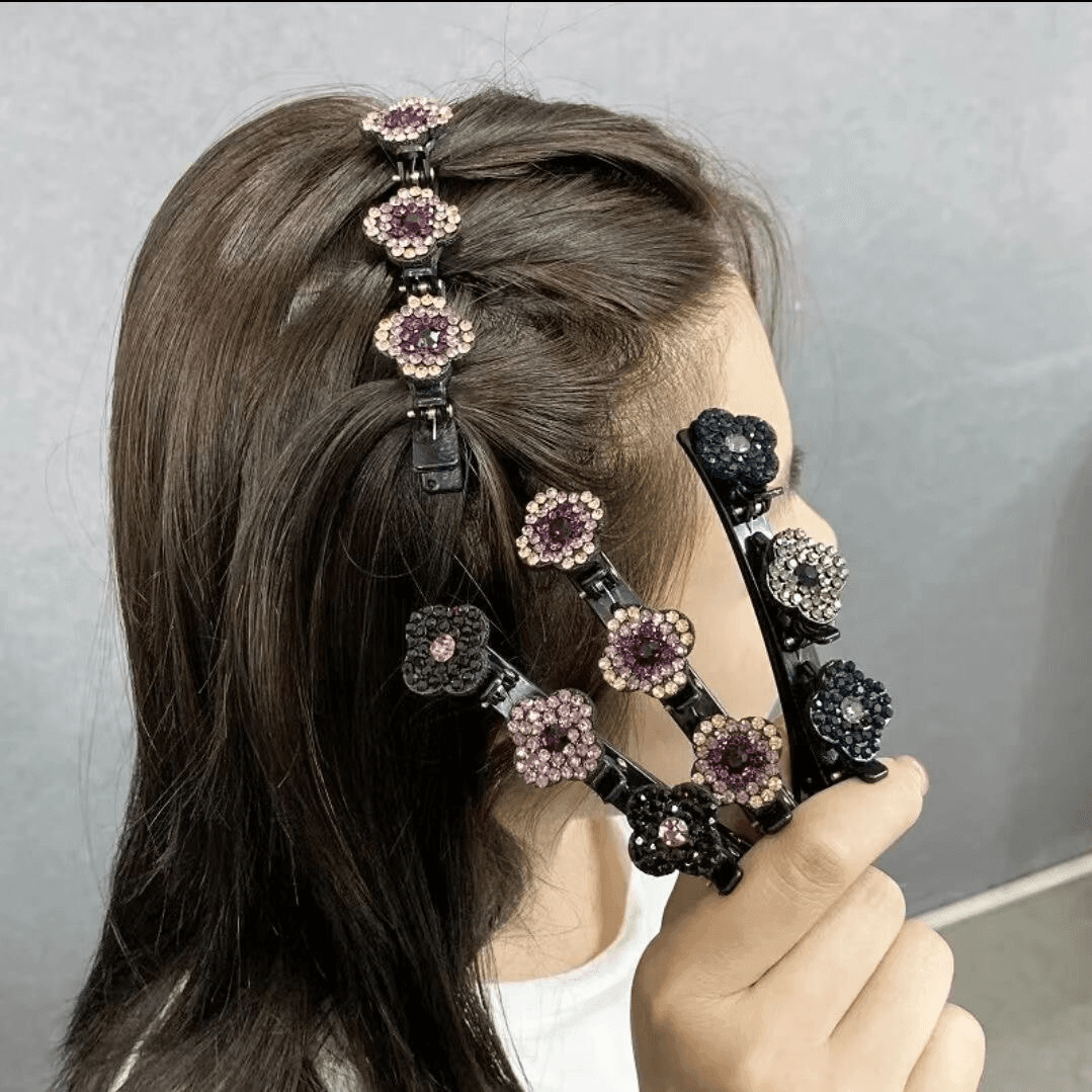 Clip Hair Cristal - Presilha Cabelo Flor de Cristal (COMPRE 1 LEVE 2) - Nannyvarie