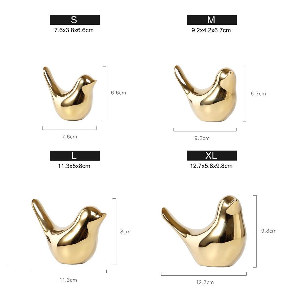Estatuetas Modernas de Pássaros em Cerâmica - Nannyvarie
