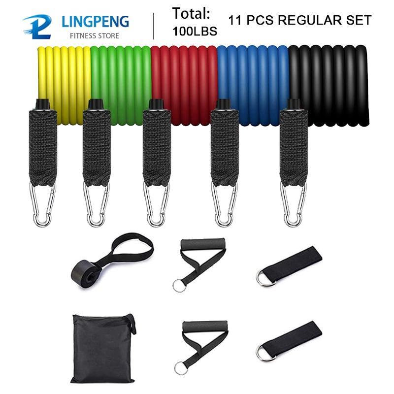 Kit Elásticos Extensores de Treinamento Fitness Exercício em Casa - Nannyvarie