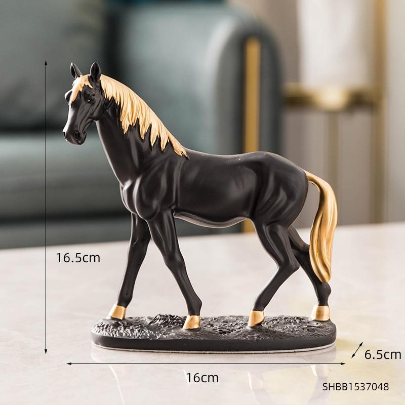 Estatueta Artesanal de Cavalo Vintage em Resina - Nannyvarie