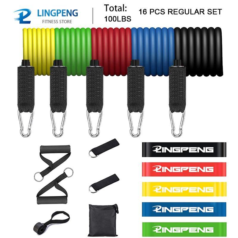 Kit Elásticos Extensores de Treinamento Fitness Exercício em Casa - Nannyvarie