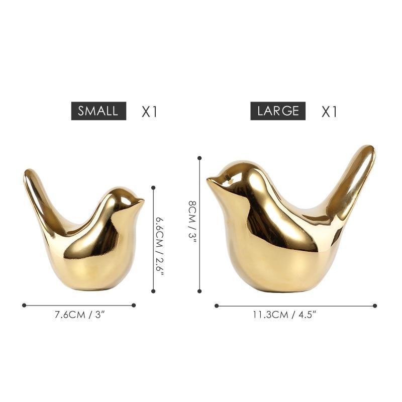 Estatuetas Modernas de Pássaros em Cerâmica - Nannyvarie