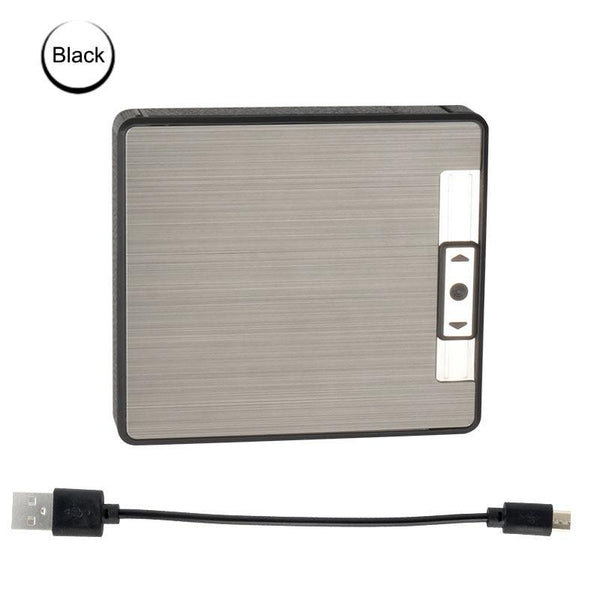 Porta Cigarros e Isqueiro Elétrico USB - Nannyvarie