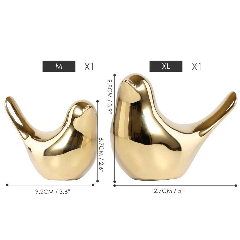 Estatuetas Modernas de Pássaros em Cerâmica - Nannyvarie