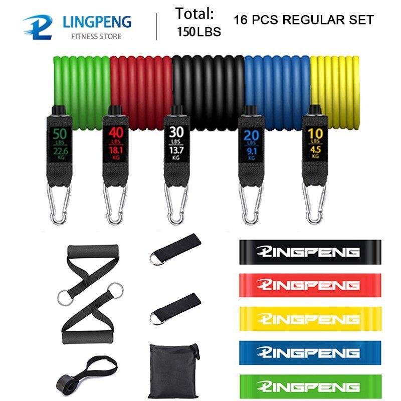 Kit Elásticos Extensores de Treinamento Fitness Exercício em Casa - Nannyvarie