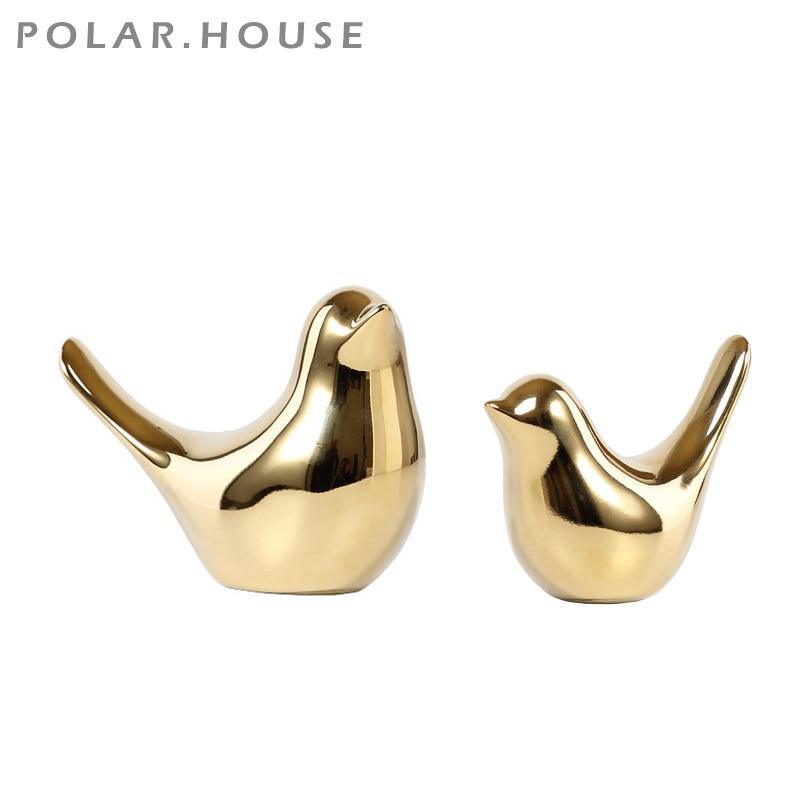 Estatuetas Modernas de Pássaros em Cerâmica - Nannyvarie