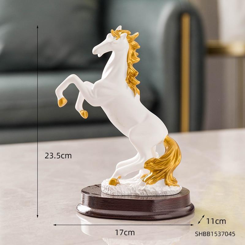 Estatueta Artesanal de Cavalo Vintage em Resina - Nannyvarie
